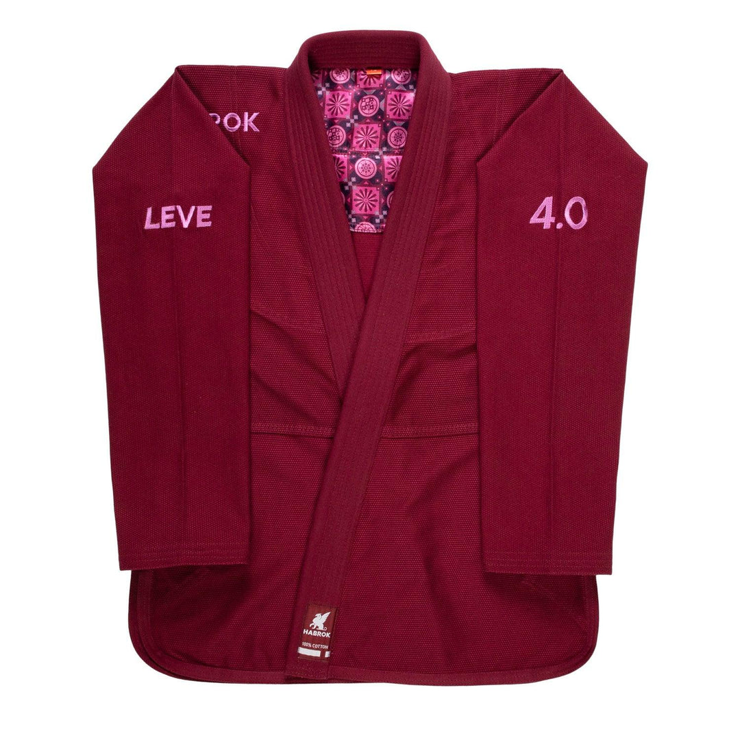 Leve 4.0 | BJJ GI Women | Premium Ultra Light Weight  | Limited Edition F0 / Tawny PortMartial Arts Uniforms- Habrok
